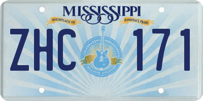 MS license plate ZHC171