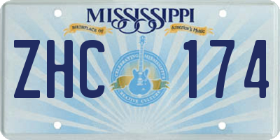 MS license plate ZHC174