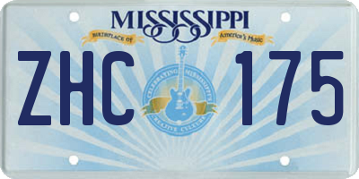 MS license plate ZHC175