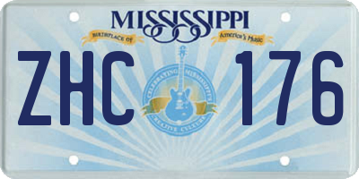MS license plate ZHC176