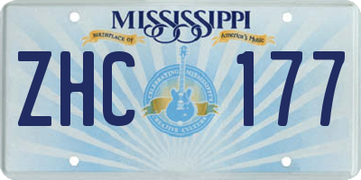 MS license plate ZHC177