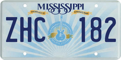 MS license plate ZHC182