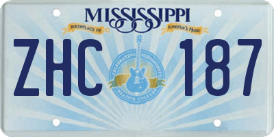 MS license plate ZHC187