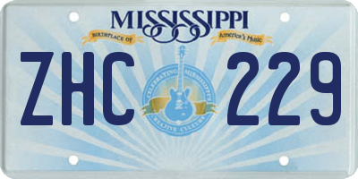 MS license plate ZHC229