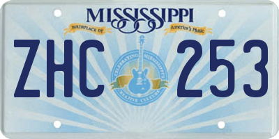MS license plate ZHC253