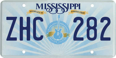 MS license plate ZHC282