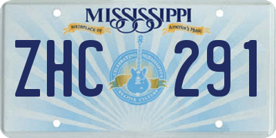 MS license plate ZHC291