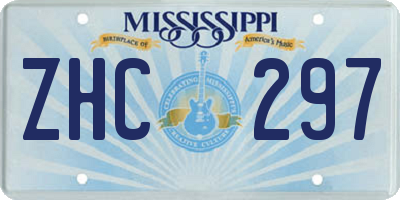 MS license plate ZHC297