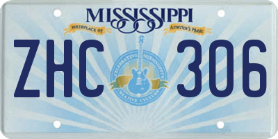 MS license plate ZHC306