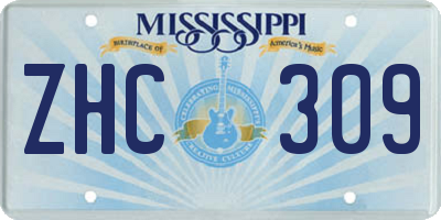 MS license plate ZHC309