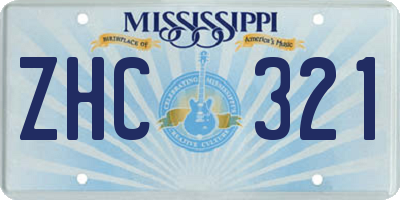 MS license plate ZHC321