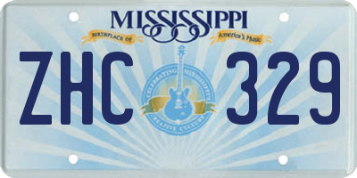 MS license plate ZHC329