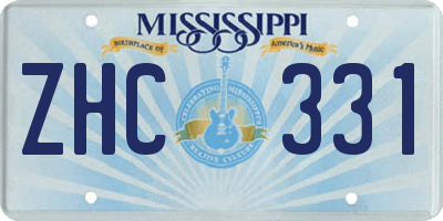 MS license plate ZHC331