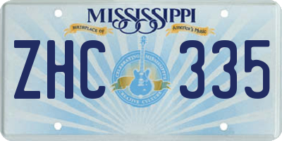 MS license plate ZHC335