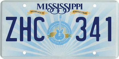 MS license plate ZHC341