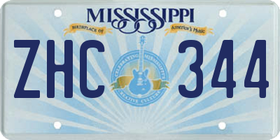 MS license plate ZHC344