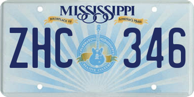 MS license plate ZHC346