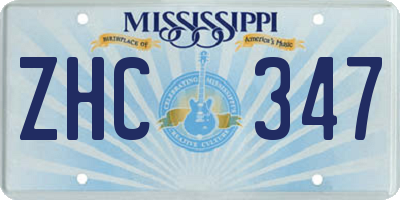 MS license plate ZHC347