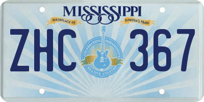MS license plate ZHC367