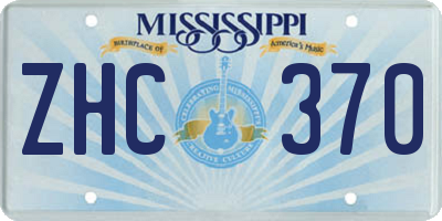 MS license plate ZHC370