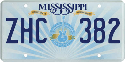 MS license plate ZHC382