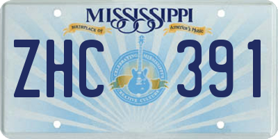MS license plate ZHC391
