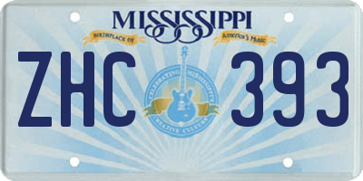 MS license plate ZHC393