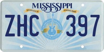 MS license plate ZHC397