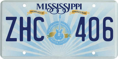 MS license plate ZHC406