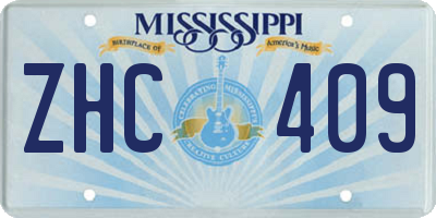 MS license plate ZHC409