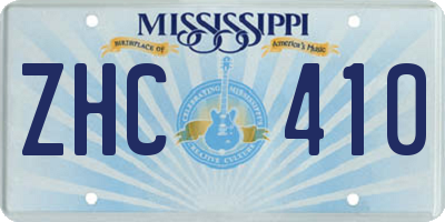 MS license plate ZHC410