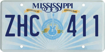 MS license plate ZHC411
