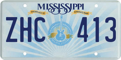 MS license plate ZHC413