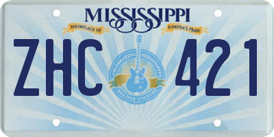 MS license plate ZHC421