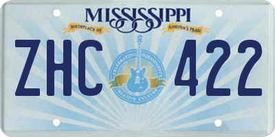 MS license plate ZHC422
