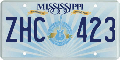 MS license plate ZHC423
