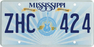 MS license plate ZHC424