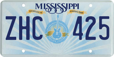 MS license plate ZHC425