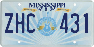 MS license plate ZHC431