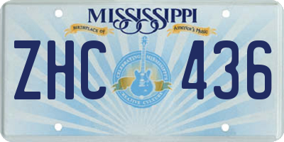 MS license plate ZHC436