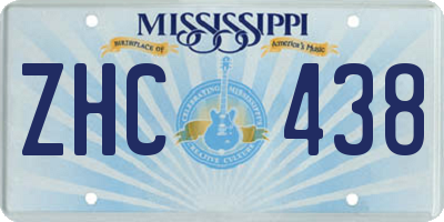 MS license plate ZHC438