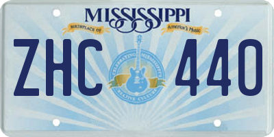 MS license plate ZHC440