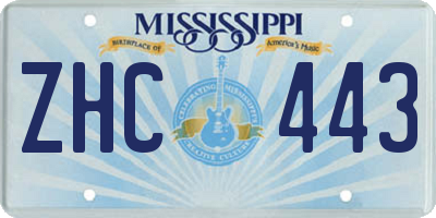 MS license plate ZHC443