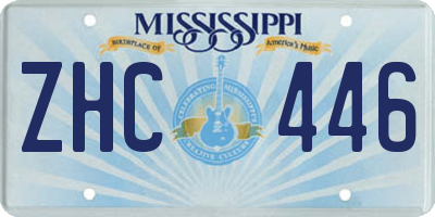MS license plate ZHC446