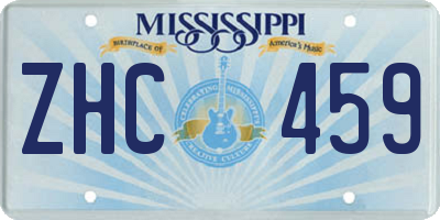 MS license plate ZHC459
