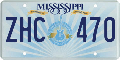 MS license plate ZHC470