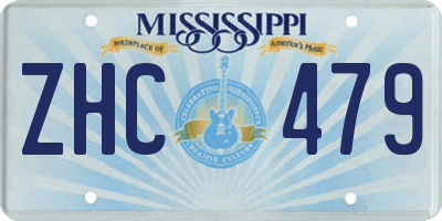 MS license plate ZHC479