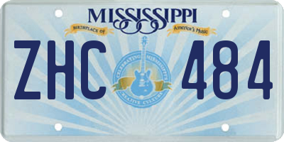 MS license plate ZHC484