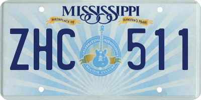 MS license plate ZHC511