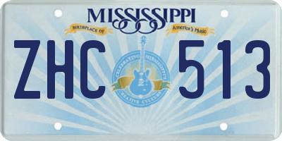MS license plate ZHC513